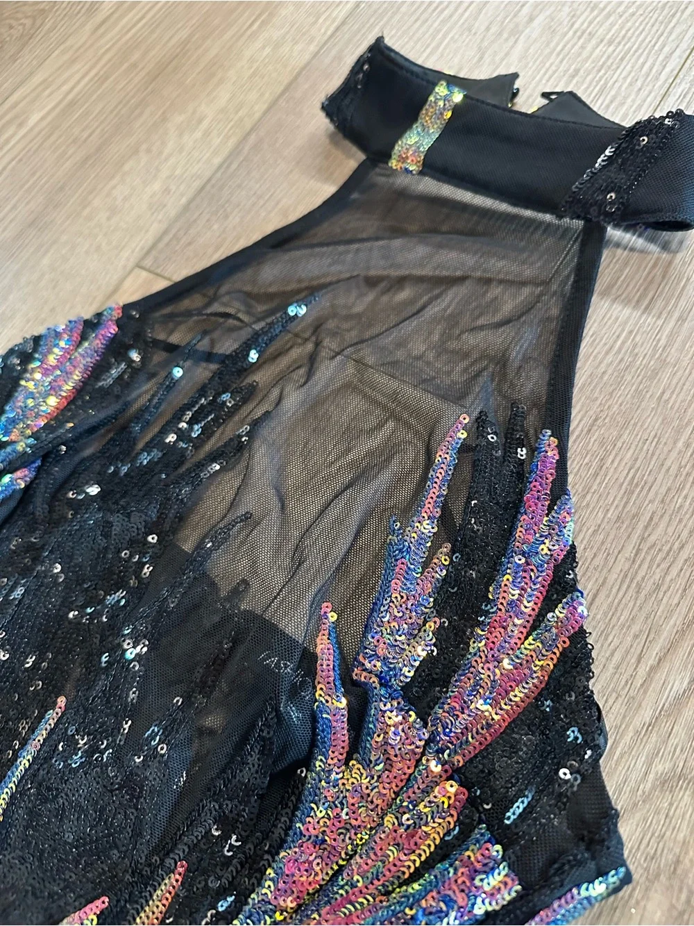 Fashion Nova Black Sequin Cut Out Maxi Dress Halter Glitter Party Club Dress S - Picture 6 of 10